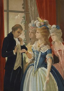 Alessandro Cagliostro y María Antonieta en el Petit Trianon, Versalles de Spanish School